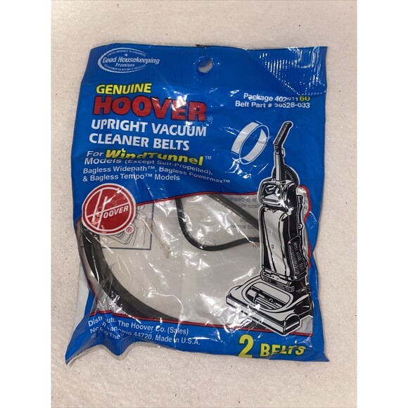 Genuine HOOVER  Windtunnel Upright Belts 40201160 2/pk 38528-033 NEW/SEALED - Picture 1 of 4